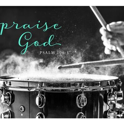 Postkarte Black & White - Praise God