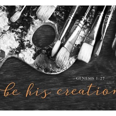 Postkarte Black & White - Be his creation
