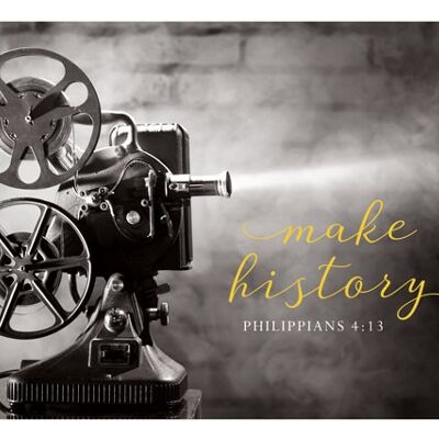 Postcard Black & White - Make history