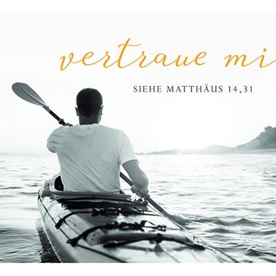 Postkarte Black & White - Vertraue mir