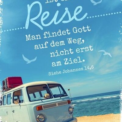 Postkarte - Das Leben ist eine Reise