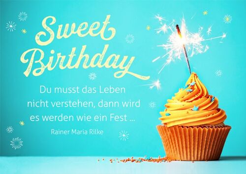 Postkarte - Sweet Birthday