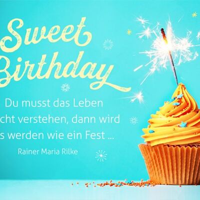 Postkarte - Sweet Birthday