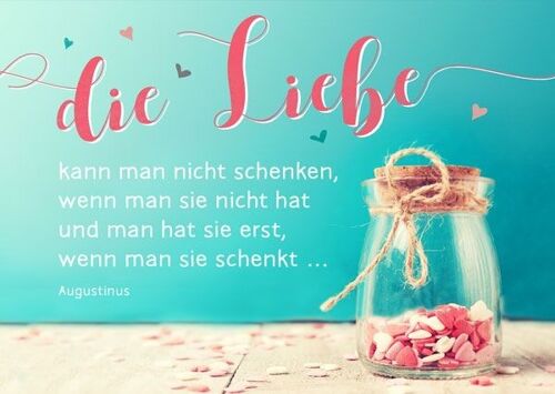 Postkarte - Liebe schenken