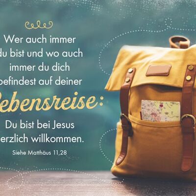 Postkarte - Bei Jesus willkommen