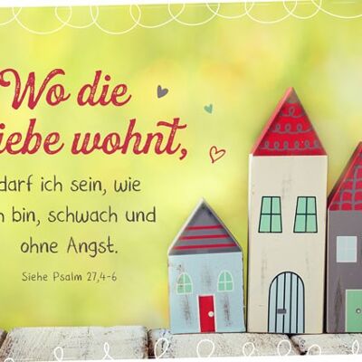 Postkarte - Wo die Liebe wohnt