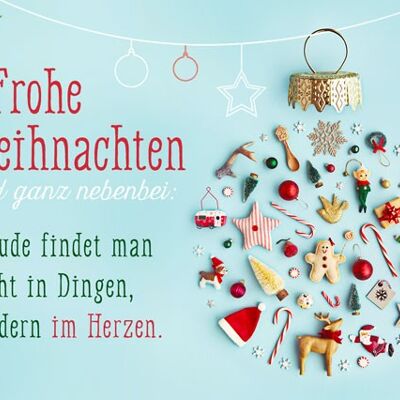 Postkarte - Frohe Weihnachten - Freude