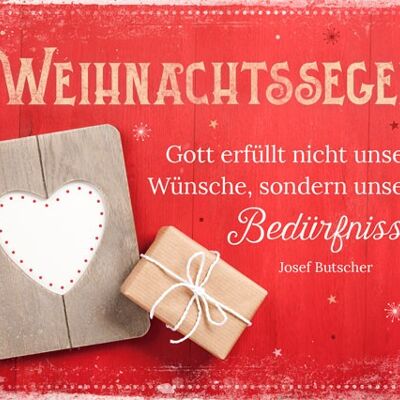 Postkarte - Weihnachtssegen - Bedürfnisse