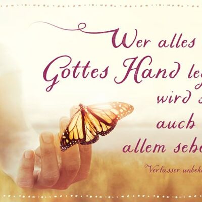 Postkarte - Alles in Gottes Hand