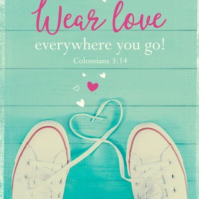 Carte postale - Wear love (chaussures)