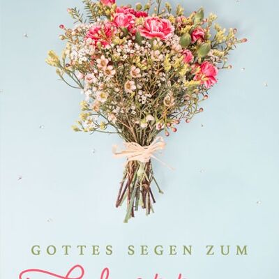 Postkarte - Gottes Segen (Blumenstrauß)