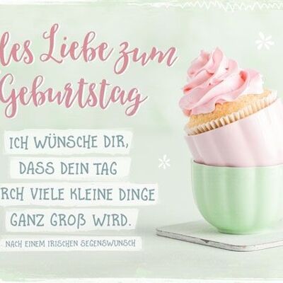 Postkarte - Zum Geburtstag - Ganz groß