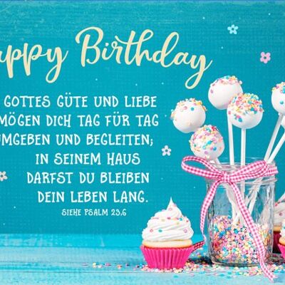 Postkarte - Happy Birthday - Gottes Güte