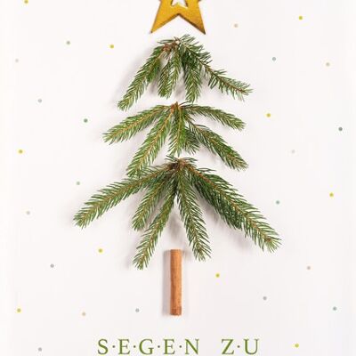 Postkarte - Segen zu Weihnachten (Baum)