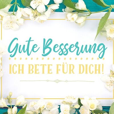 Postkarte - Gute Besserung (Blüten)