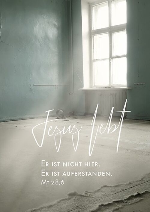 Postkarte - Jesus lebt