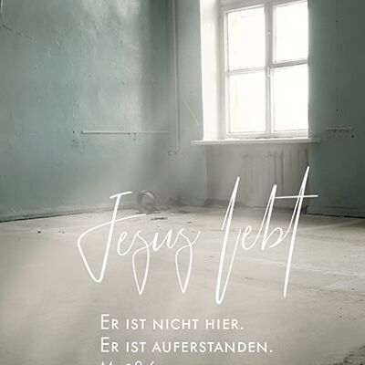 Postkarte - Jesus lebt