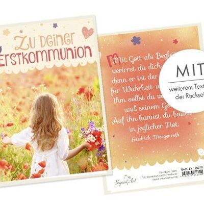 Double card - For your first communion (meadow)