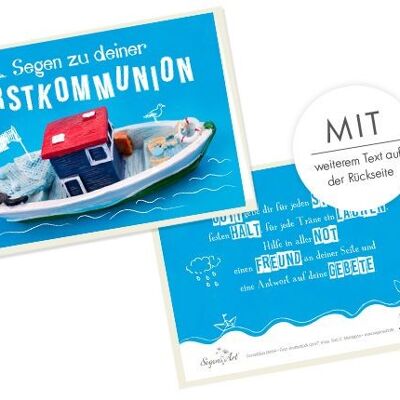 Double Card - Blessing for your First Communion (Boat)