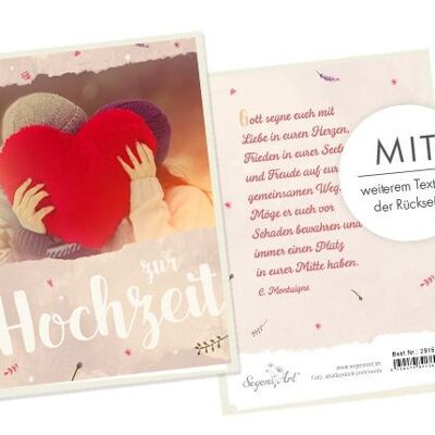 Doppelkarte - Zur Hochzeit - Gott segne euch