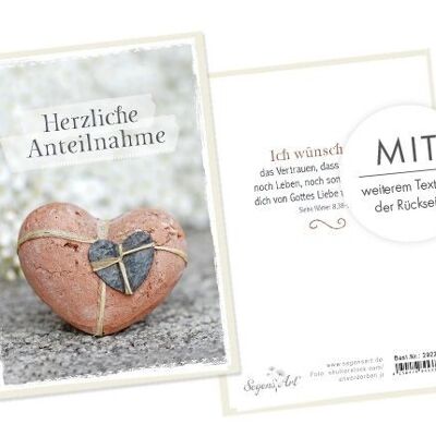 Doppelkarte - Herzliche Anteilnahme - Gottes Liebe