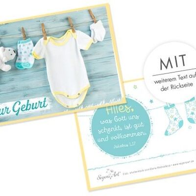 Carte double - pour la naissance - parfait