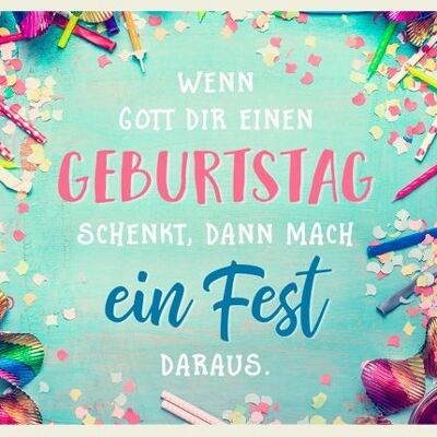 Doppelkarte - Wenn Gott dir einen Geburtstag schenkt