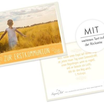 Double Card - For First Communion - Sunbeam