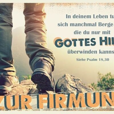 Doppelkarte - Zur Firmung - Nur mit Gottes Hilfe