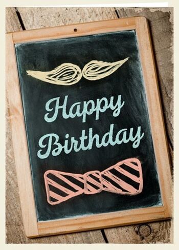 Carte double - Happy Birthday (planche)