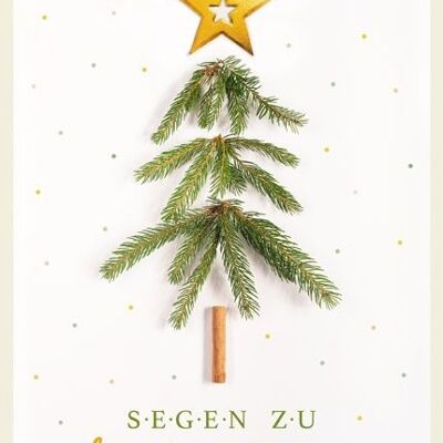 Doppelkarte - Segen zu Weihnachten (Baum)