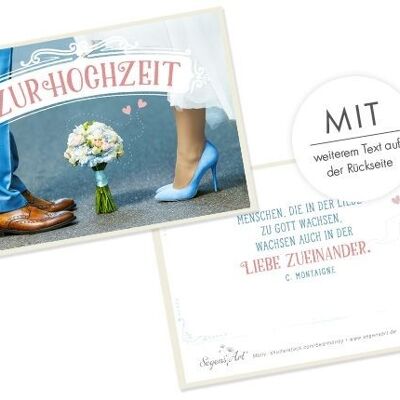 Carte double - Pour le mariage - Grow in love