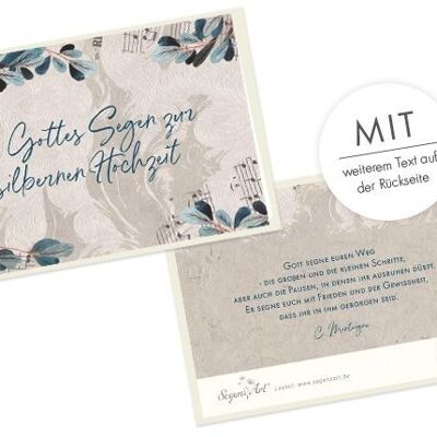 Collage de doble tarjeta - Para las bodas de plata - a tu manera