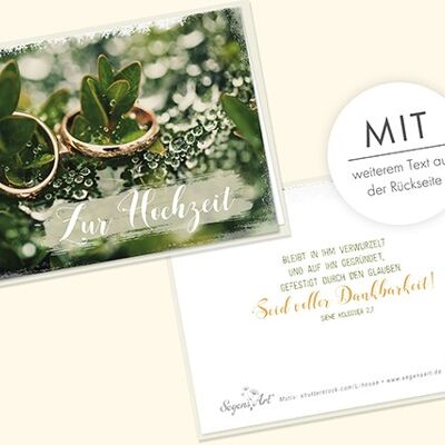 Tarjeta doble - para la boda - agradecimiento