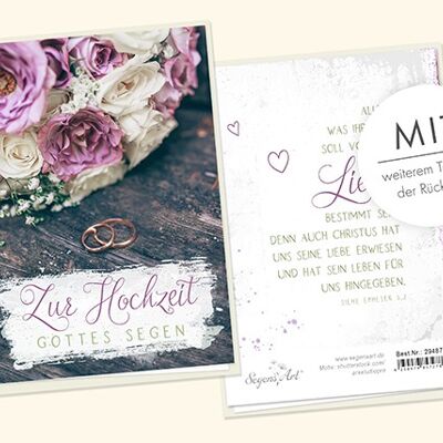 Doppelkarte - Zur Hochzeit - Von Liebe bestimmt