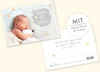 Double carte - bénédiction pour la naissance - être une bénédiction