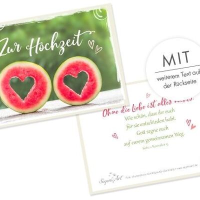 Doppelkarte - Zur Hochzeit (Melone)