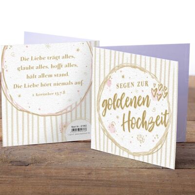 Double card square - blessing for the golden wedding