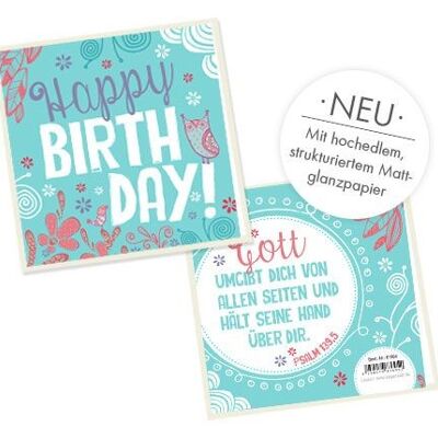 Doppelkarte quadratisch - Happy Birthday