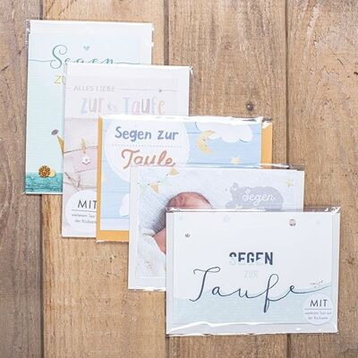 Double card set rectangular - Baptism - FJ 2020