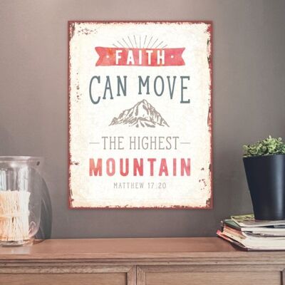 Metal sign large - Highest mountain