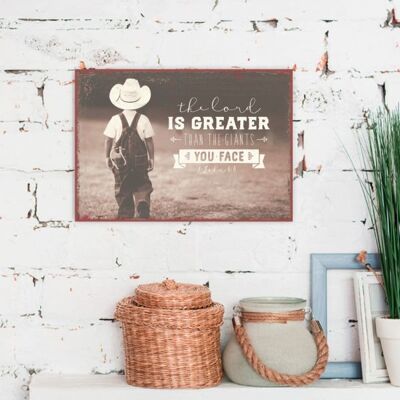 Metal sign small - Greater