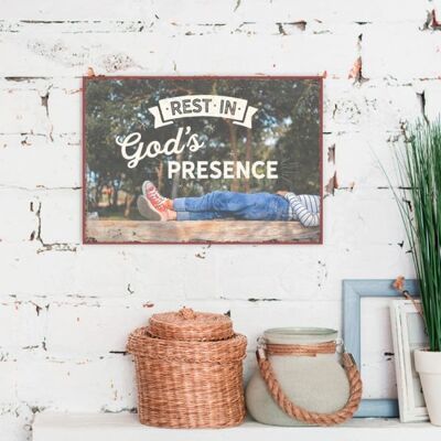 Letrero Metálico Pequeño - La presencia de Dios