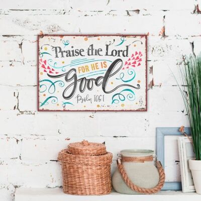 Metal sign small - Praise