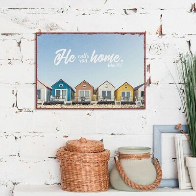 Metal Sign Small - Home
