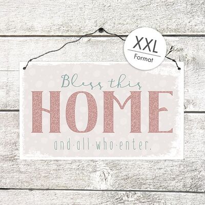 Wooden sign XXL - Bless this home