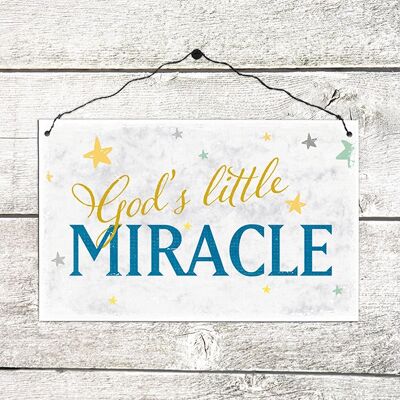 Large wooden sign - Miracle