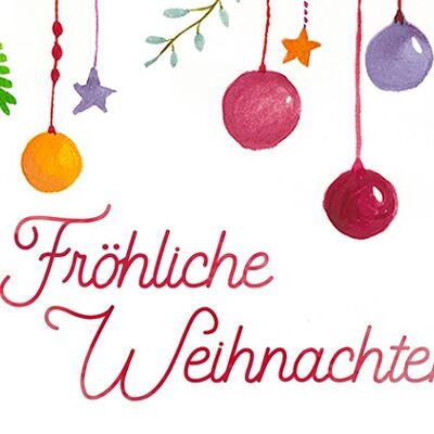 Mini - Fröhliche Weihnachten (Kugeln)