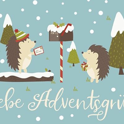 Mini - Dear Advent Greetings (hedgehog)