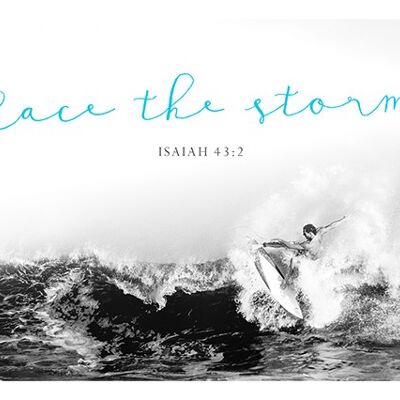 Postkarte Black & White - Face the storm